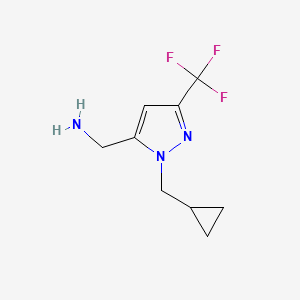 (1-(cyclopropylmethyl)-3-(trifluoromethyl)-1H-pyrazol-5-yl)methanamine