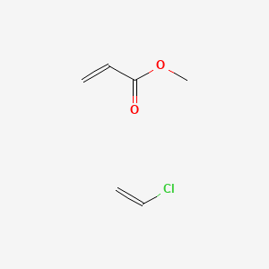 molecular formula C6H9ClO2 B14694107 Chloranylethene; methyl prop-2-enoate CAS No. 25035-98-7