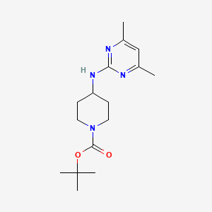 molecular formula C16H26N4O2 B1469411 tert-Butyl 4-((4,6-dimethylpyrimidin-2-yl)amino)piperidine-1-carboxylate CAS No. 951004-13-0