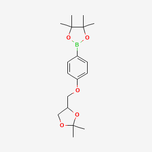 2-[4-(2,2-Dimethyl-[1,3]dioxolan-4-ylmethoxy)-phenyl]-4,4,5,5-tetramethyl-[1,3,2]dioxaborolane