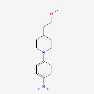 molecular formula C14H22N2O B1469418 4-(4-(2-Methoxyethyl)piperidin-1-yl)aniline CAS No. 1227866-45-6