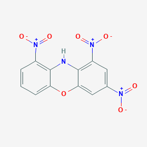 molecular formula C12H6N4O7 B14694182 1,3,9-Trinitro-10H-phenoxazine CAS No. 24050-30-4