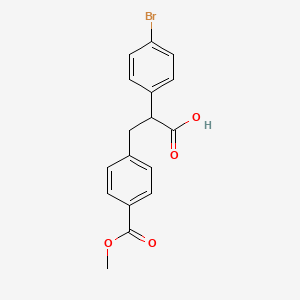 molecular formula C17H15BrO4 B1469423 4-[2-(4-Bromophenyl)-2-carboxy-ethyl]-benzoic acid methyl ester CAS No. 1046317-40-1