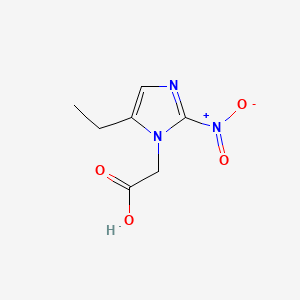 molecular formula C7H9N3O4 B14694297 Imidazole-1-acetic acid, 5-ethyl-2-nitro- CAS No. 23571-52-0
