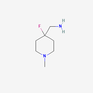 molecular formula C7H15FN2 B1469433 (4-Fluoro-1-methylpiperidin-4-yl)methanamine CAS No. 1554428-01-1