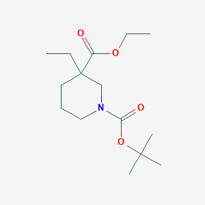 molecular formula C15H27NO4 B1469434 Ethyl 1-Boc-3-ethylpiperidine-3-carboxylate CAS No. 1178882-02-4