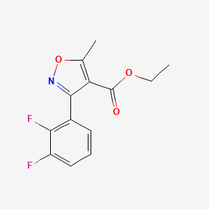 molecular formula C13H11F2NO3 B1469435 3-(2,3-Difluoro-phenyl)-5-methyl-isoxazole-4-carboxylic acid ethyl ester CAS No. 1159602-35-3