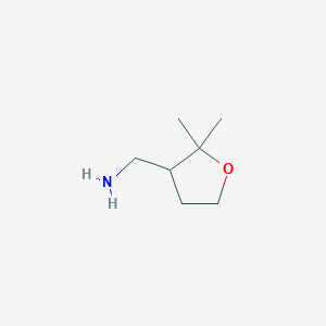 molecular formula C7H15NO B1469437 1-(2,2-Dimethyltetrahydrofuran-3-yl)methanamine CAS No. 1781301-94-7