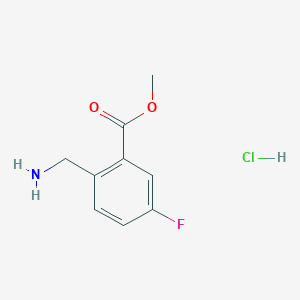 molecular formula C9H11ClFNO2 B1469438 Methyl 2-(aminomethyl)-5-fluorobenzoate hydrochloride CAS No. 606080-44-8