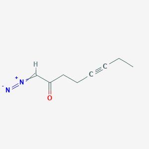 molecular formula C8H10N2O B14694399 1-Diazoniooct-1-en-5-yn-2-olate CAS No. 33079-22-0