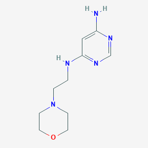 molecular formula C10H17N5O B1469440 N4-(2-morpholinoethyl)pyrimidine-4,6-diamine CAS No. 1487201-82-0
