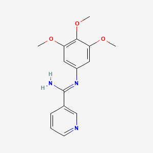 molecular formula C15H17N3O3 B14694415 Nicotinamidine, N-(3,4,5-trimethoxyphenyl)- CAS No. 23564-94-5