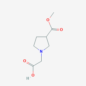 molecular formula C8H13NO4 B1469443 1-Carboxymethyl-pyrrolidine-3-carboxylic acid methyl ester CAS No. 1427195-40-1