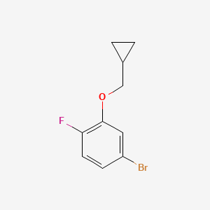 molecular formula C10H10BrFO B1469448 4-Bromo-2-cyclopropylmethoxy-1-fluorobenzene CAS No. 1062614-77-0
