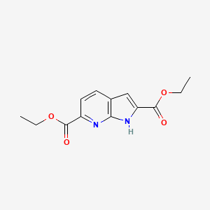 molecular formula C13H14N2O4 B1469451 Diethyl 1H-pyrrolo[2,3-B]pyridine-2,6-dicarboxylate CAS No. 1311569-08-0