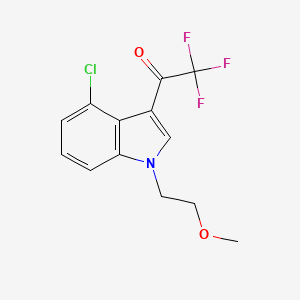 molecular formula C13H11ClF3NO2 B1469455 1-(4-chloro-1-(2-methoxyethyl)-1H-indol-3-yl)-2,2,2-trifluoroethanone CAS No. 1313042-81-7