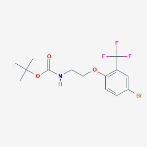 molecular formula C14H17BrF3NO3 B1469457 Tert-butyl 2-(4-bromo-2-(trifluoromethyl)phenoxy)ethylcarbamate CAS No. 1315465-28-1