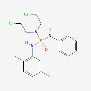 molecular formula C20H28Cl2N3OP B14694578 N,N-Bis(2-chloroethyl)-N',N''-bis(2,5-dimethylphenyl)phosphoric triamide CAS No. 27578-77-4