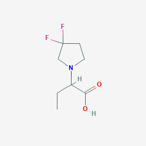 molecular formula C8H13F2NO2 B1469459 2-(3,3-Difluoropyrrolidin-1-yl)butanoic acid CAS No. 1934241-91-4
