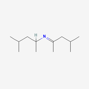 molecular formula C12H25N B14694600 Butylamine, N-(1,3-dimethylbutylidene)-1,3-dimethyl- CAS No. 32781-26-3