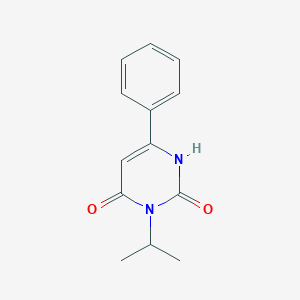 molecular formula C13H14N2O2 B1469462 6-Phenyl-3-(propan-2-yl)-1,2,3,4-tetrahydropyrimidine-2,4-dione CAS No. 2098075-94-4
