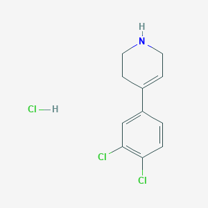 molecular formula C11H12Cl3N B1469463 4-(3,4-Dichlorophenyl)-1,2,3,6-tetrahydropyridine hydrochloride CAS No. 946593-09-5