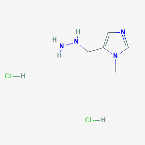 molecular formula C5H12Cl2N4 B1469464 5-(Hydrazinomethyl)-1-methyl-1H-imidazole dihydrochloride CAS No. 1316122-63-0