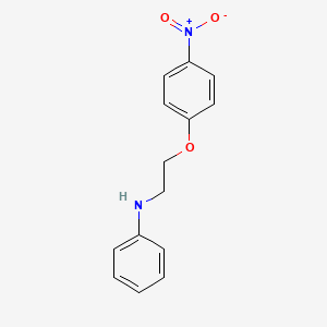 molecular formula C14H14N2O3 B14694649 Benzenamine, N-[2-(4-nitrophenoxy)ethyl]- CAS No. 25836-86-6