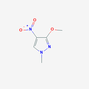molecular formula C5H7N3O3 B1469465 3-甲氧基-1-甲基-4-硝基-1H-吡唑 CAS No. 1201935-85-4