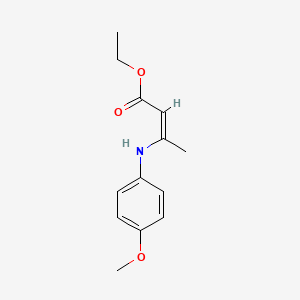 molecular formula C13H17NO3 B14694690 Ethyl (z)-3-(4-methoxyanilino)-2-butenoate CAS No. 33240-23-2
