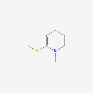 molecular formula C7H13NS B14694739 Pyridine, 1,2,3,4-tetrahydro-1-methyl-6-(methylthio)- CAS No. 25355-53-7