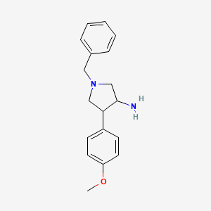 B1469477 1-Benzyl-4-(4-methoxyphenyl)pyrrolidin-3-amine CAS No. 2138277-70-8