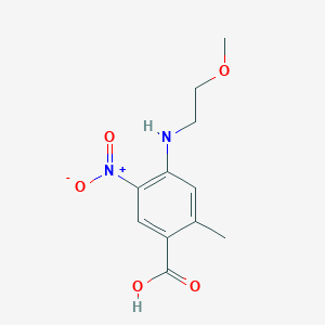 B1469478 2-Methyl-4-{[2-(methyloxy)ethyl]amino}-5-nitrobenzoic acid CAS No. 1338346-21-6