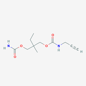 molecular formula C11H18N2O4 B14694790 2-Ethyl-2-methyl-1,3-propanediol carbamate 2-propynylcarbamate CAS No. 25384-72-9