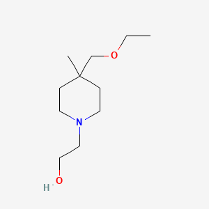 molecular formula C11H23NO2 B1469484 2-(4-(Ethoxymethyl)-4-methylpiperidin-1-yl)ethan-1-ol CAS No. 2097999-32-9