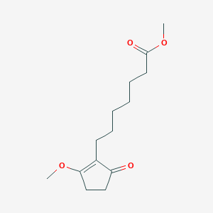 molecular formula C14H22O4 B14694840 Methyl 7-(2-methoxy-5-oxocyclopent-1-EN-1-YL)heptanoate CAS No. 23535-03-7