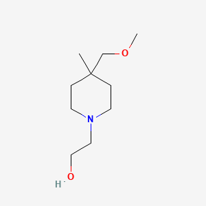 molecular formula C10H21NO2 B1469486 2-(4-(Methoxymethyl)-4-methylpiperidin-1-yl)ethan-1-ol CAS No. 1882523-63-8