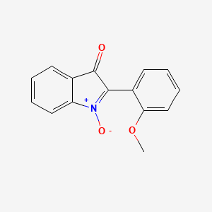 molecular formula C15H11NO3 B14694918 2-(2-Methoxyphenyl)-1-oxo-3H-1lambda~5~-indol-3-one CAS No. 25410-77-9