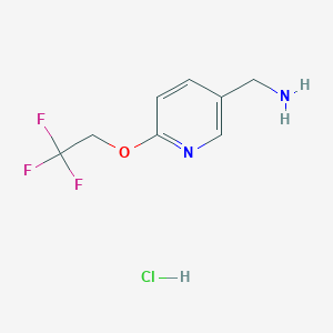 molecular formula C8H10ClF3N2O B1469492 (6-(2,2,2-Trifluoroethoxy)pyridin-3-yl)methanamine hydrochloride CAS No. 1373867-21-0