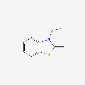 molecular formula C10H11NS B14694941 Benzothiazole, 3-ethyl-2,3-dihydro-2-methylene- CAS No. 25082-84-2