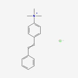 molecular formula C17H20ClN B14694966 N,N,N-Trimethyl-4-(2-phenylethenyl)anilinium chloride CAS No. 34014-12-5