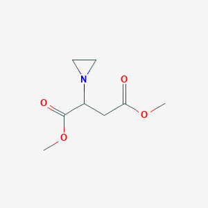 molecular formula C8H13NO4 B14694967 Dimethyl 2-(aziridin-1-yl)butanedioate CAS No. 32560-24-0