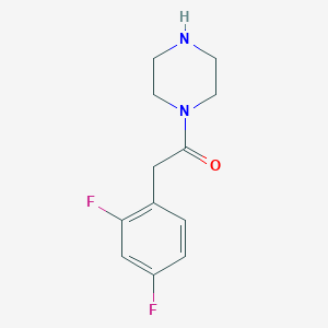 molecular formula C12H14F2N2O B1469497 2-(2,4-Difluorophenyl)-1-(piperazin-1-yl)ethan-1-one CAS No. 1065849-35-5