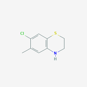 B1469498 7-Chloro-6-methyl-3,4-dihydro-2H-benzo[1,4]thiazine CAS No. 1350475-41-0