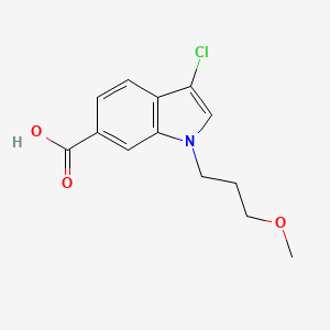 molecular formula C13H14ClNO3 B1469499 3-Chloro-1-(3-methoxypropyl)-1H-Indol-6-carboxylic acid CAS No. 1399849-56-9