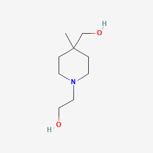 molecular formula C9H19NO2 B1469500 2-(4-(Hydroxymethyl)-4-methylpiperidin-1-yl)ethan-1-ol CAS No. 1557776-89-2