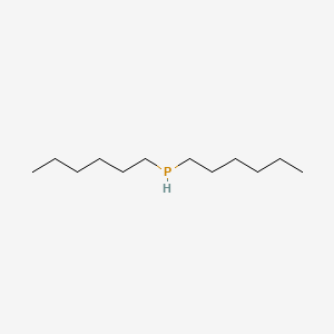 molecular formula C12H27P B14695008 Phosphine, dihexyl- CAS No. 24674-43-9