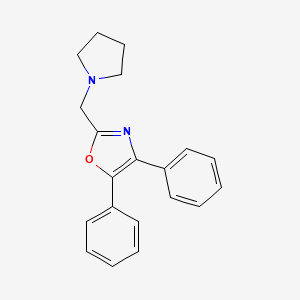 molecular formula C20H20N2O B14695009 Oxazole, 4,5-diphenyl-2-(1-pyrrolidinylmethyl)- CAS No. 33161-84-1