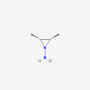 molecular formula C4H10N2 B14695035 (2R,3S)-2,3-Dimethylaziridin-1-amine CAS No. 29392-95-8
