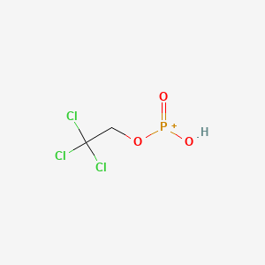 molecular formula C2H3Cl3O3P+ B14695048 Hydroxy-oxo-(2,2,2-trichloroethoxy)phosphanium CAS No. 34461-48-8